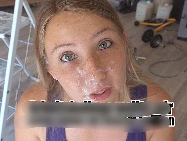 CaroCream Porno Video: Arbeitskollege wollte mir schon immer ins Gesicht spri**en