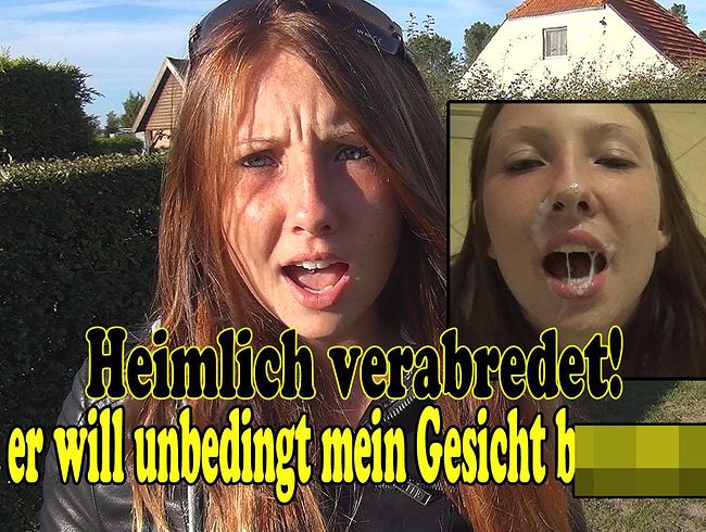 CaroCream Porno Video: Heimlich verabredet! Er will unbedingt mein Gesicht besamen!