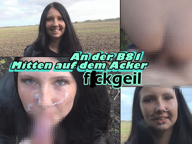 CaroCream Porno Video: PUBLIC! An der B81 Mitten auf dem Acker fi**GEIL