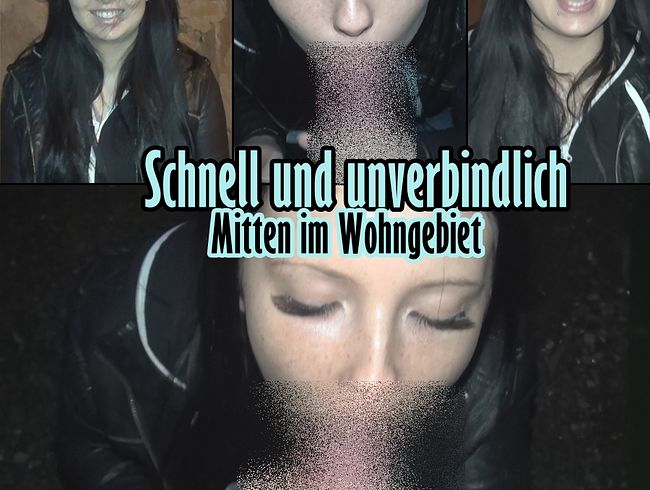 CaroCream Porno Video: Schnell und unverbindlich Mitten im Wohngebiet